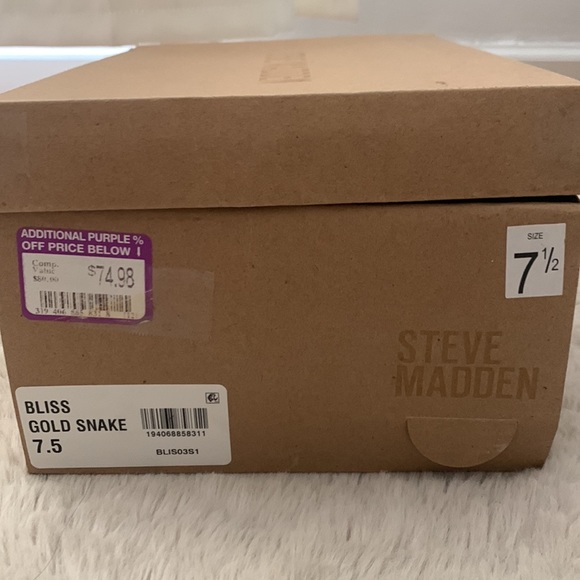 Steve Madden Bliss Gold Snake Sneakers - Picture 5 of 5